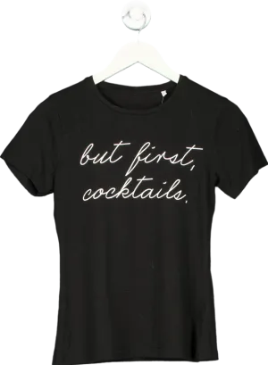 Black 'But First, Cocktails' T-Shirt M