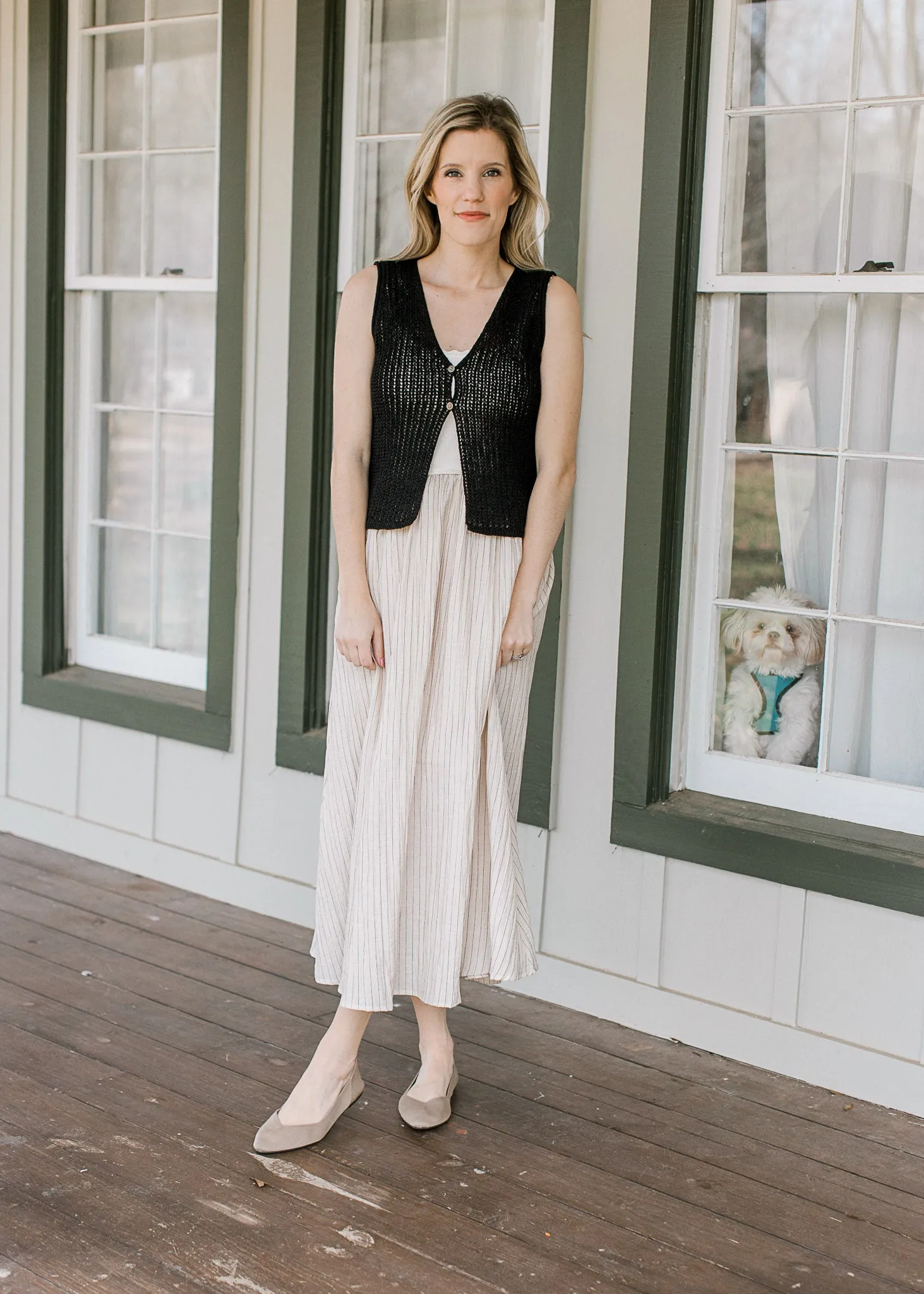 Black Button Vest