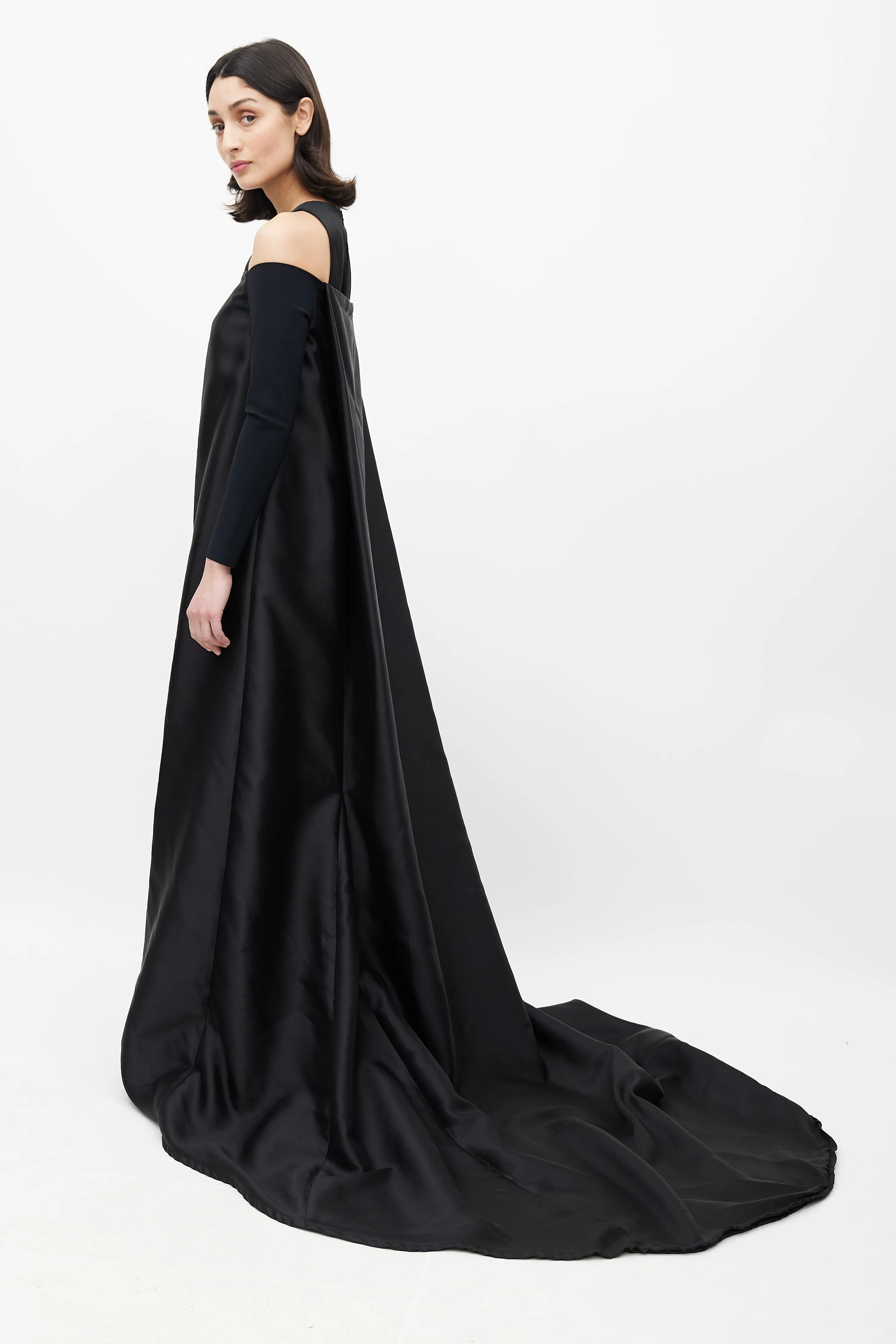 Black Off Shoulder Cape