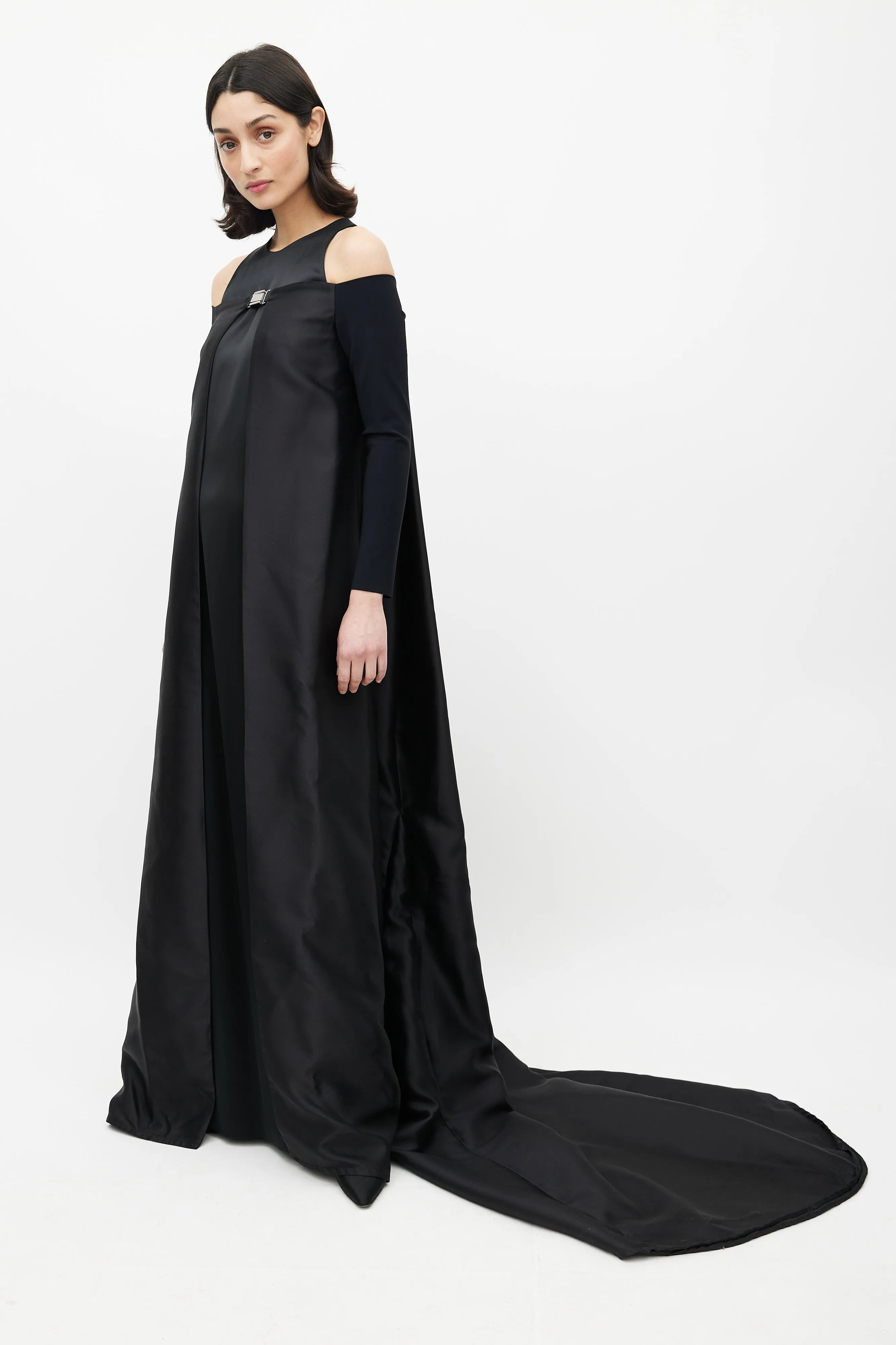 Black Off Shoulder Cape