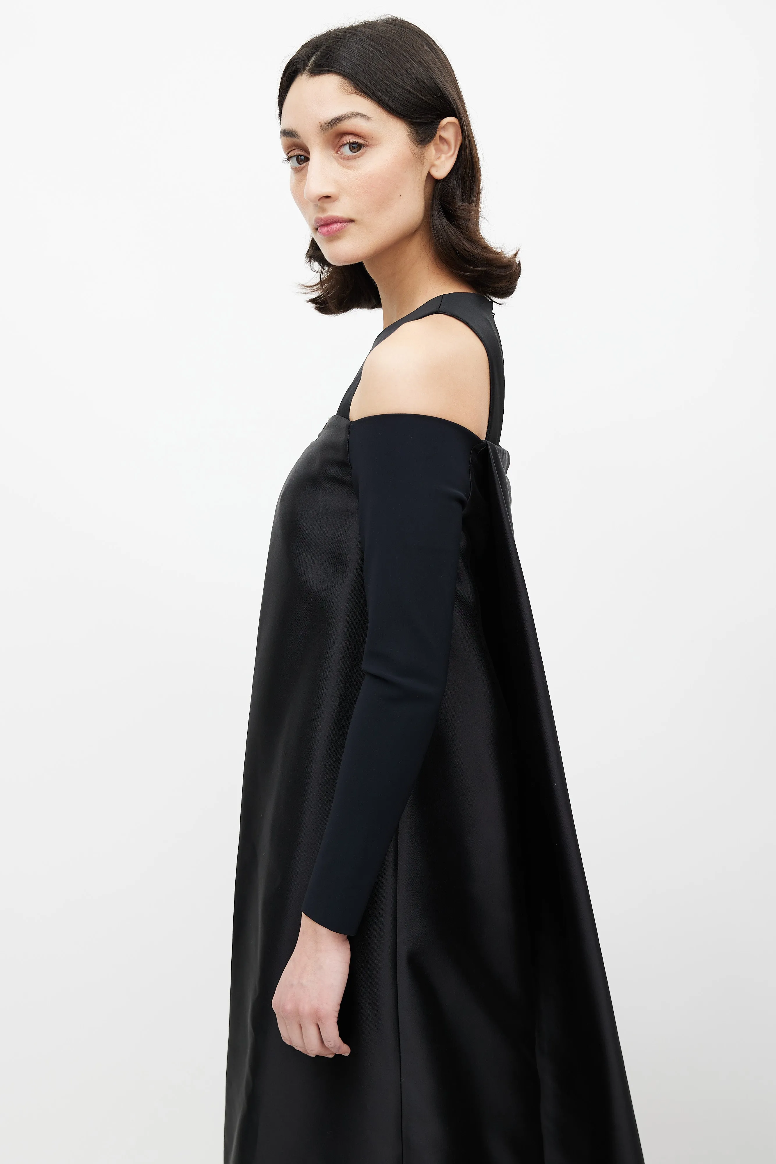 Black Off Shoulder Cape
