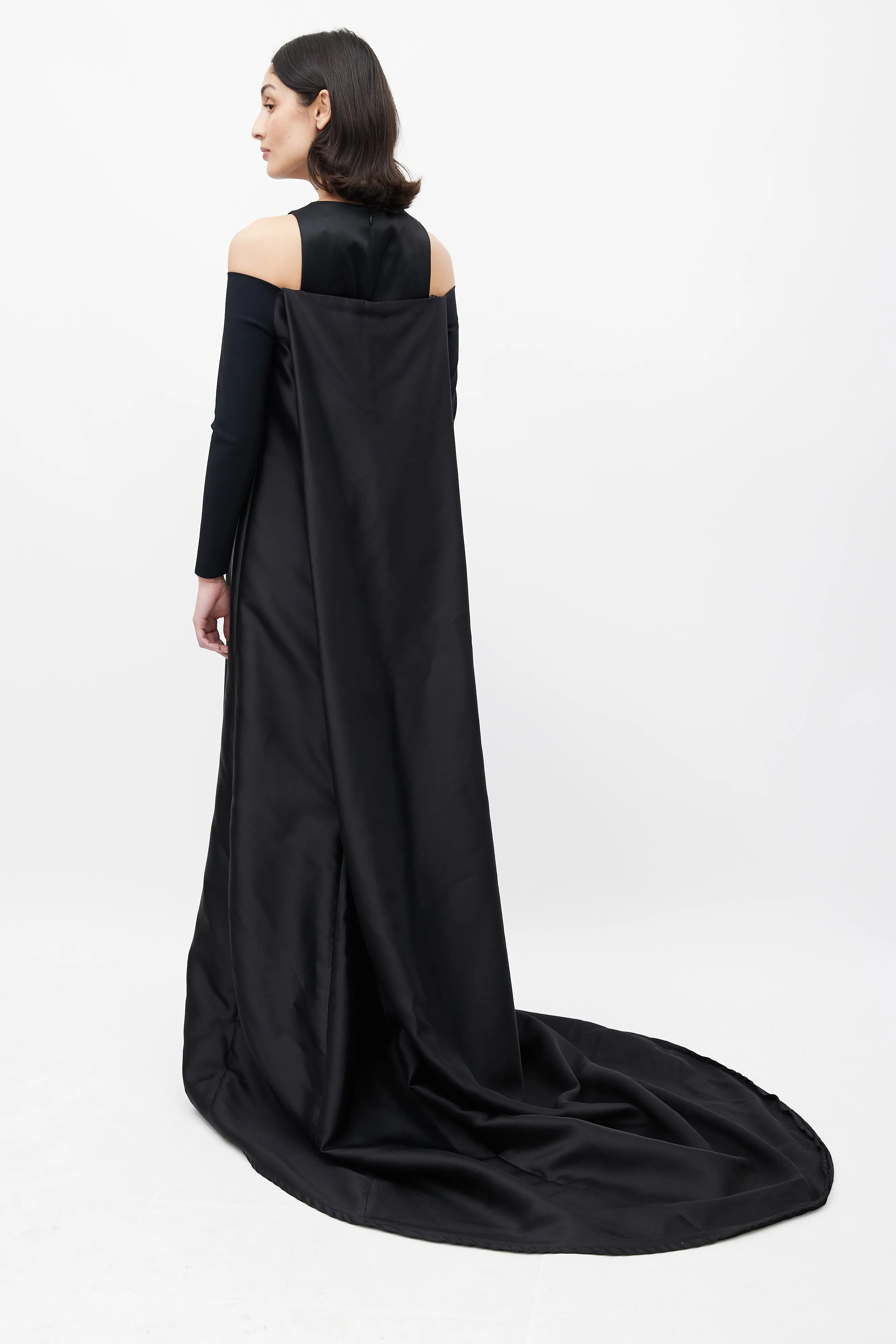 Black Off Shoulder Cape