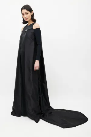 Black Off Shoulder Cape