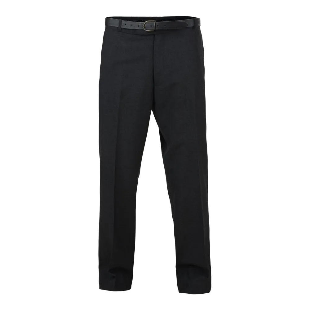BLACK POLY VISCOSE DURA PRESS TROUSER WAIST 32"(81 CM) -62" (157CM), INSIDE LEG 35"