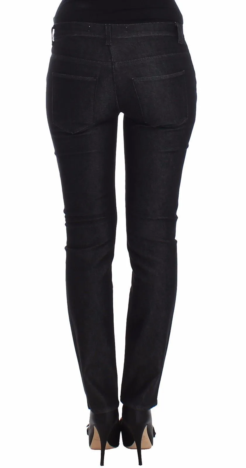Black Slim Jeans Denim Pants Skinny Leg Stretch