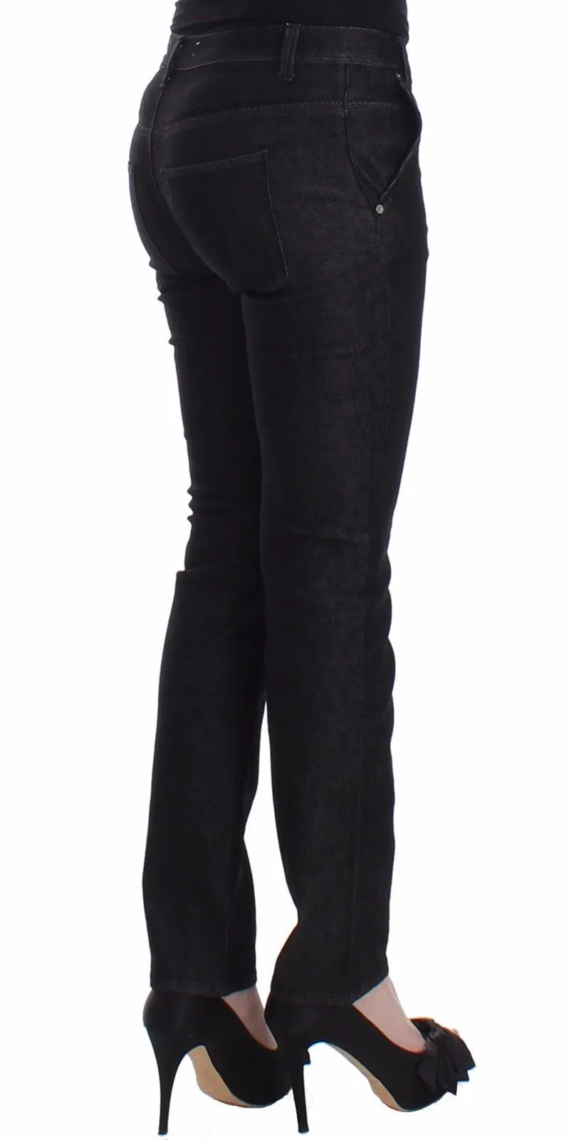 Black Slim Jeans Denim Pants Skinny Leg Stretch