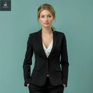 Black Suit for Women - Dressy Pant Suit, Two-Piece Women's Wedding & Formal Wear Set