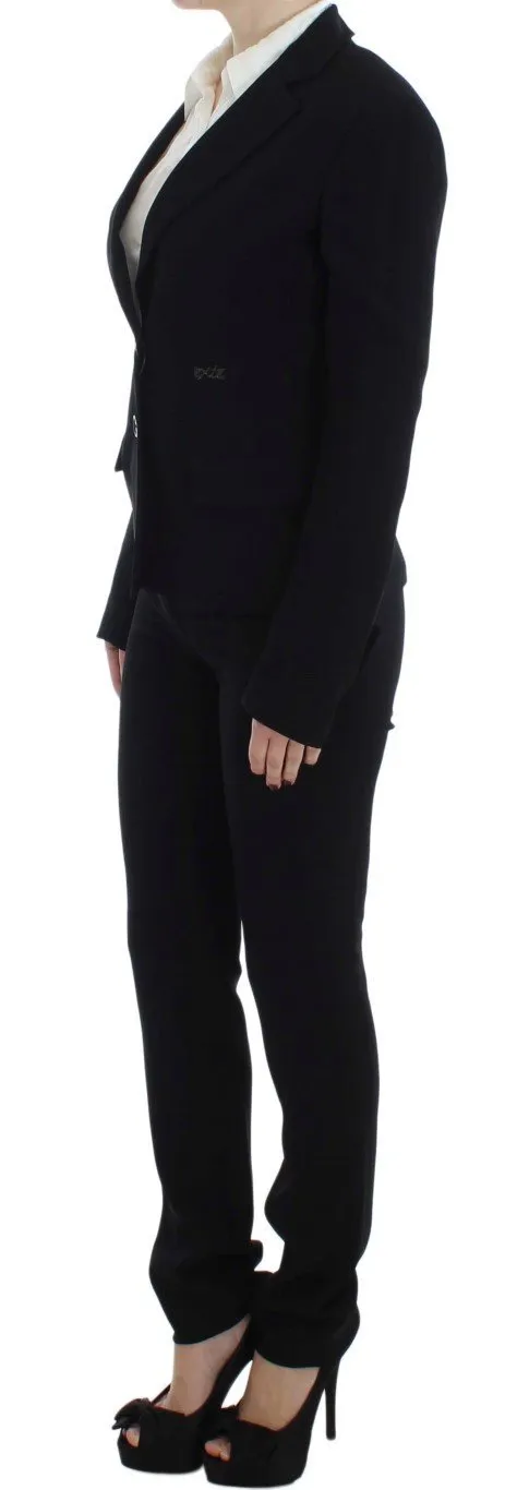 Black Two Button Suit