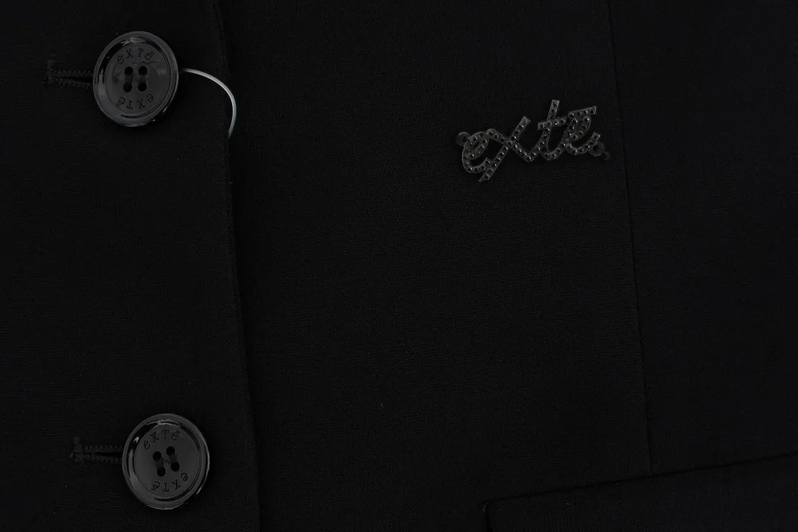 Black Two Button Suit