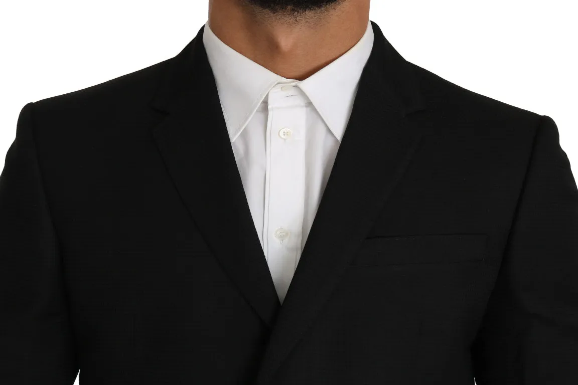 Black Wool 2 Piece Slim Fit Suit