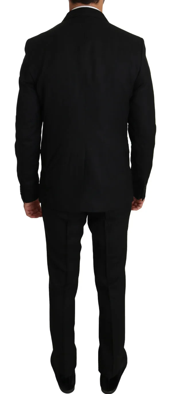 Black Wool 2 Piece Slim Fit Suit