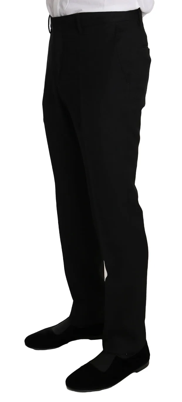 Black Wool 2 Piece Slim Fit Suit