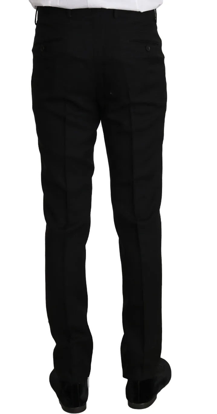 Black Wool 2 Piece Slim Fit Suit