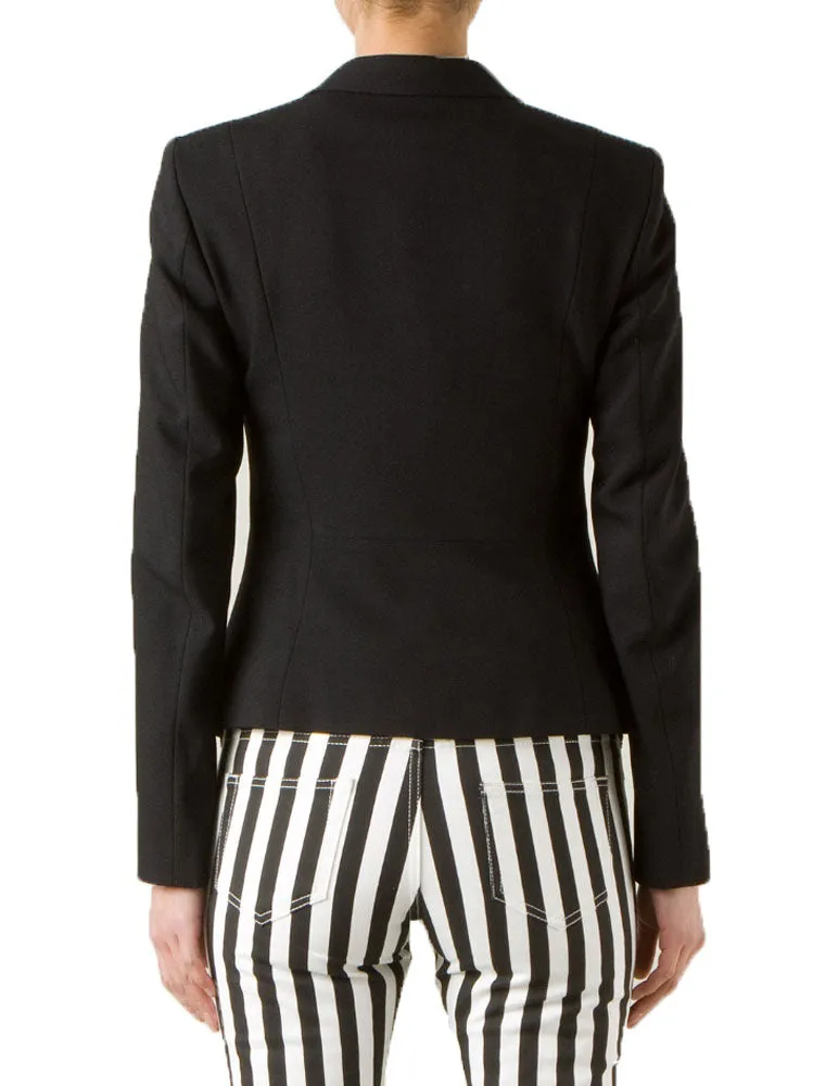 BLK DNM Women's Black Blazer 47 #WBP2201 US 4 $595 NWT