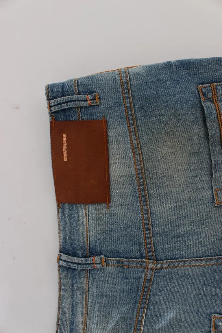 Blue Wash Cotton Slim Twist Fit Jeans