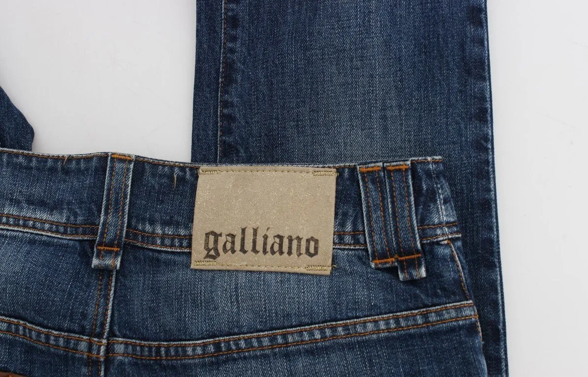 Blue Wash Skinny High Cotton Stretch Denim Jeans