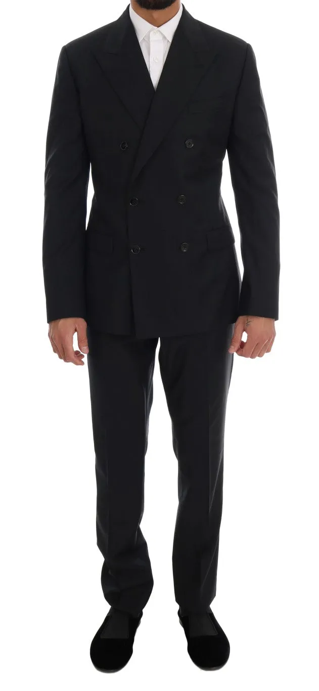 Blue Wool Double Breasted SICILIA Suit