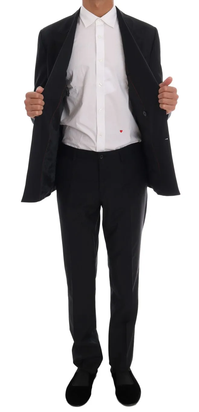Blue Wool Double Breasted SICILIA Suit