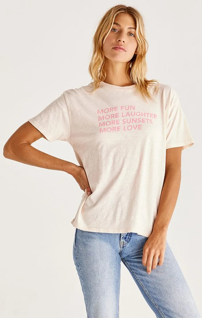 Boyfriend more fun tee in cloud pink