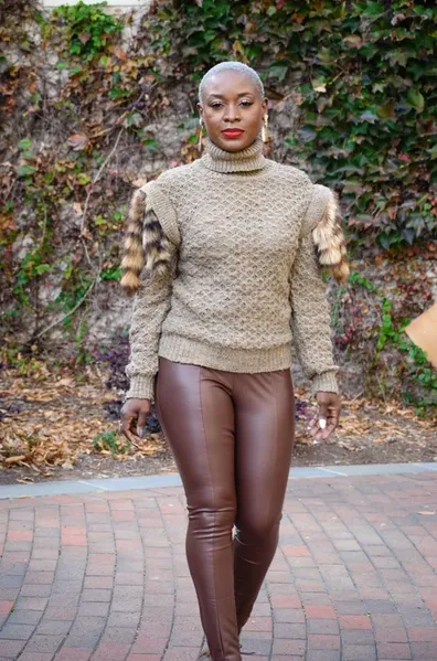 Brown Vegan Skinny Leg pants