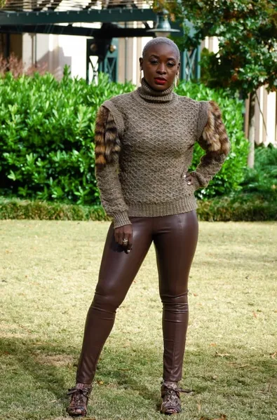 Brown Vegan Skinny Leg pants