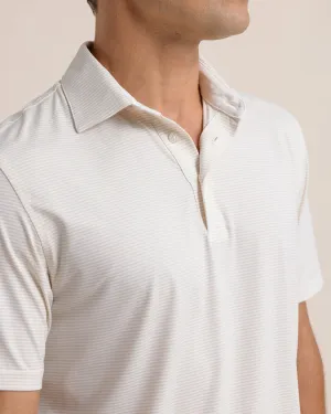Brrreeze Meadowbrook Stripe Polo (Sand White)