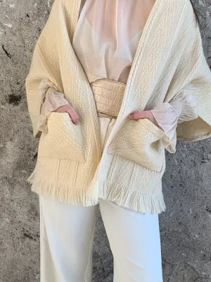 cable knit shawl