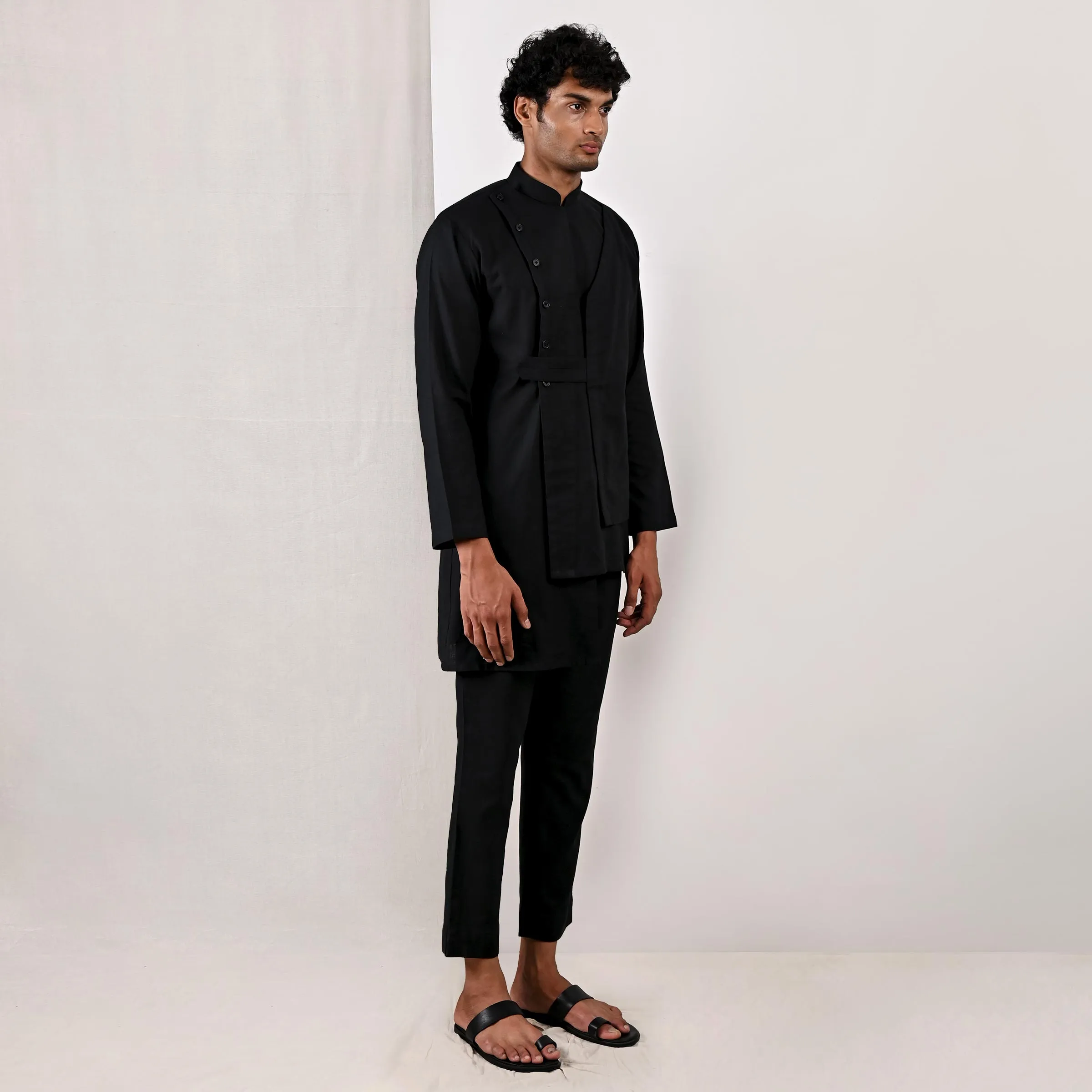 Caledon - Black Short kurta Set