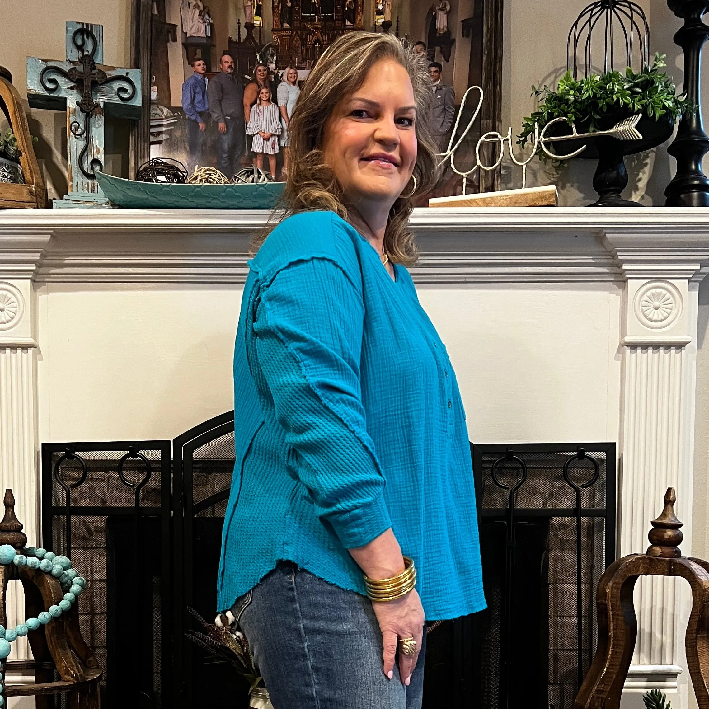Change In Season Top - Turquoise