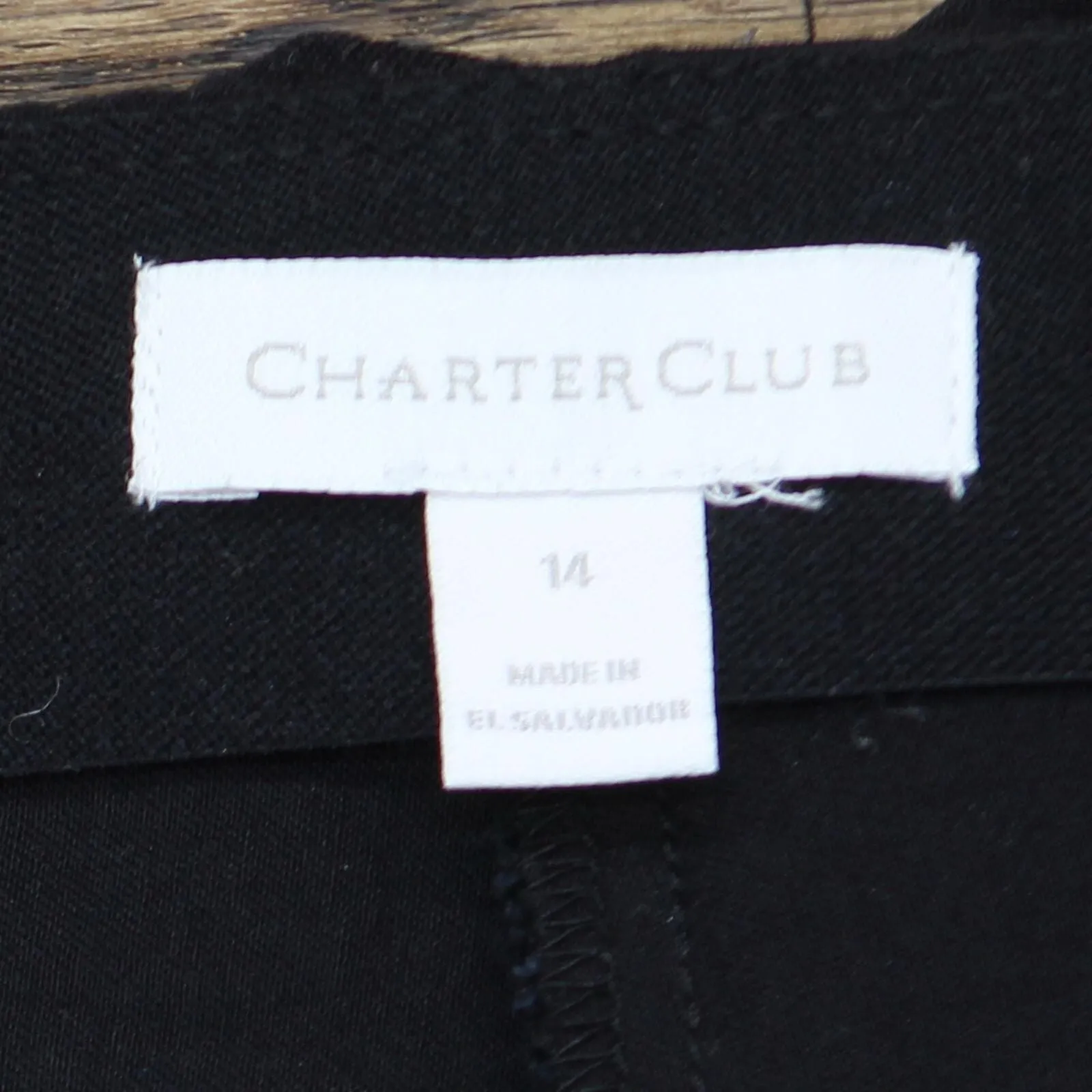 Charter Club Women's Chelsea Tummy Control Skinny Leg Ankle Pants Black 14