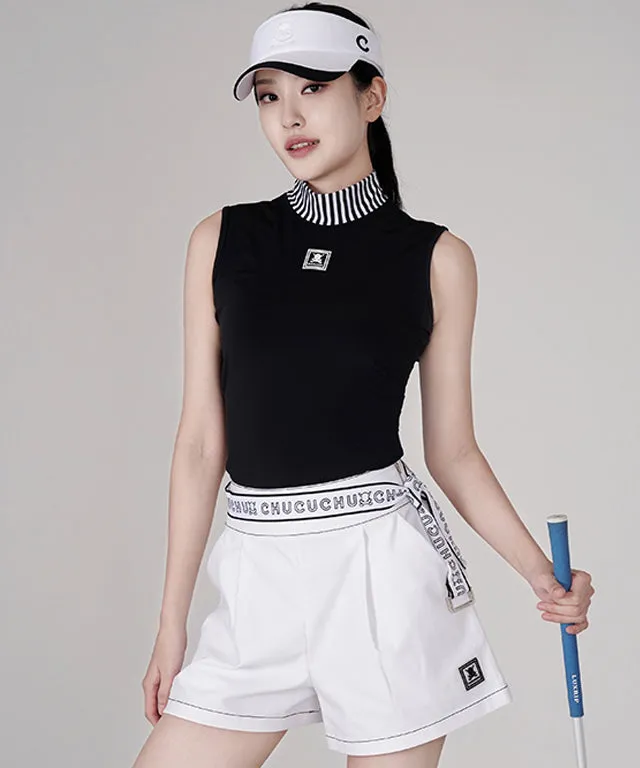 CHUCUCHU  Belted Short Pants - White
