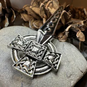 Classic Celtic Cross Kilt Pin