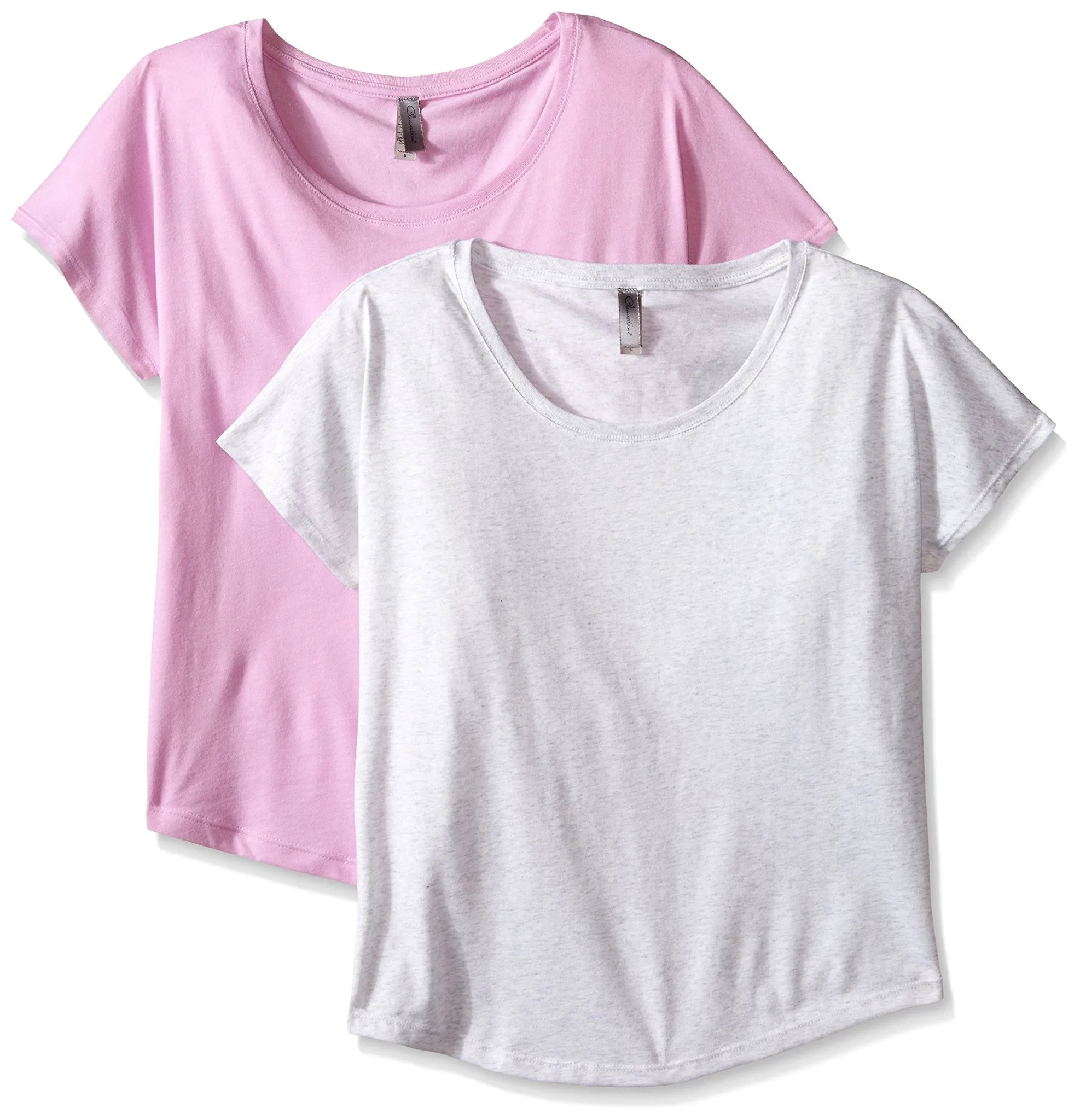 Clementine Women's Tri-Blend Scoop Neck Dolman Sleeve Top (Pack of 2)