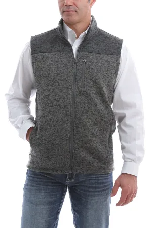 CLMWV1234001-S-Grey Vest Cinch Mens Sweater Soft Style