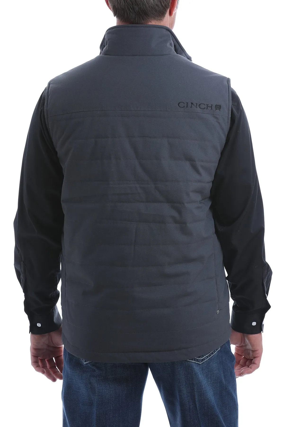 CLMWV1532002-2XL-Grey Vest Cinch Mens Quilted