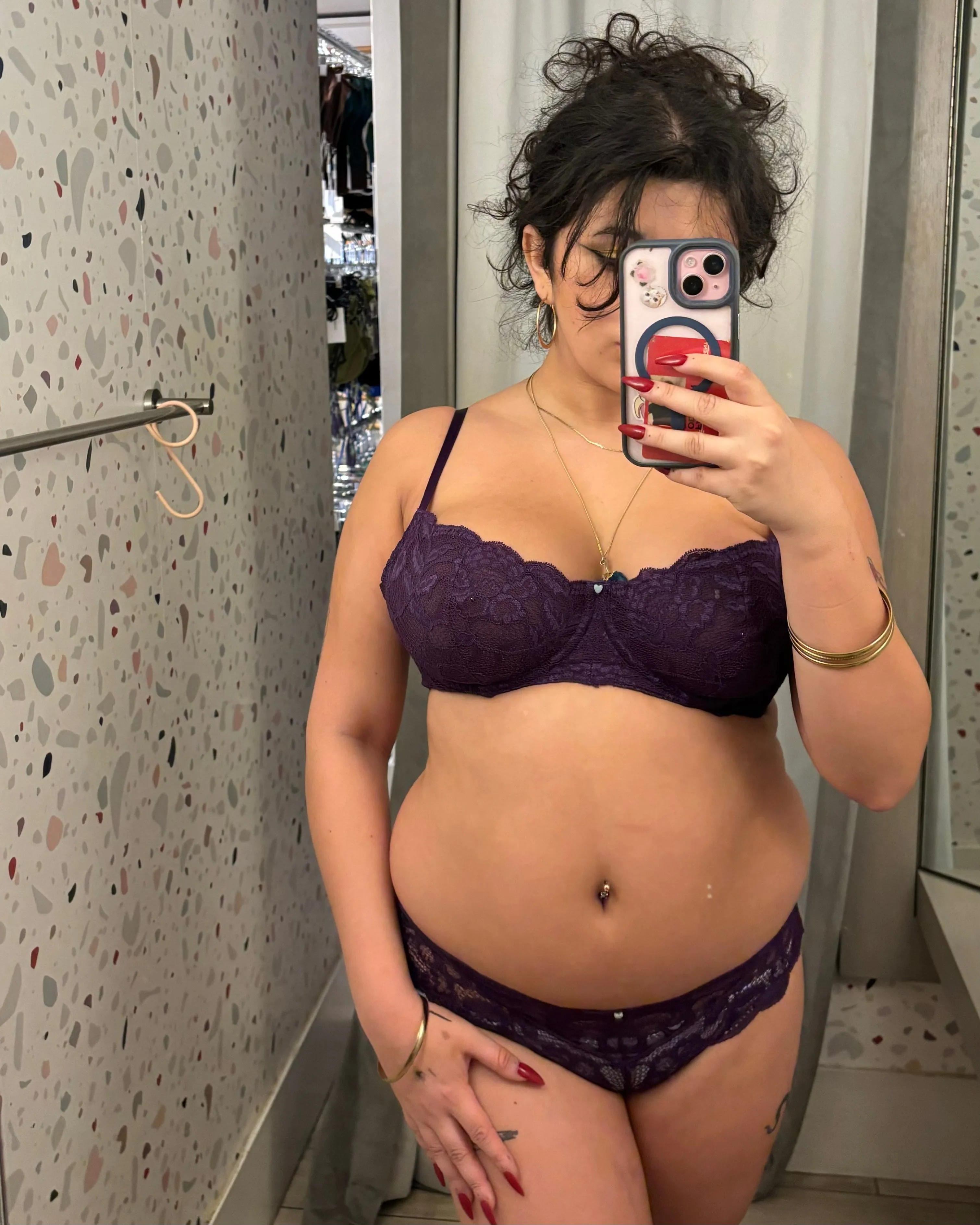 Clo: Fortuna Lace Cheeky Boyshort - Plum Purple