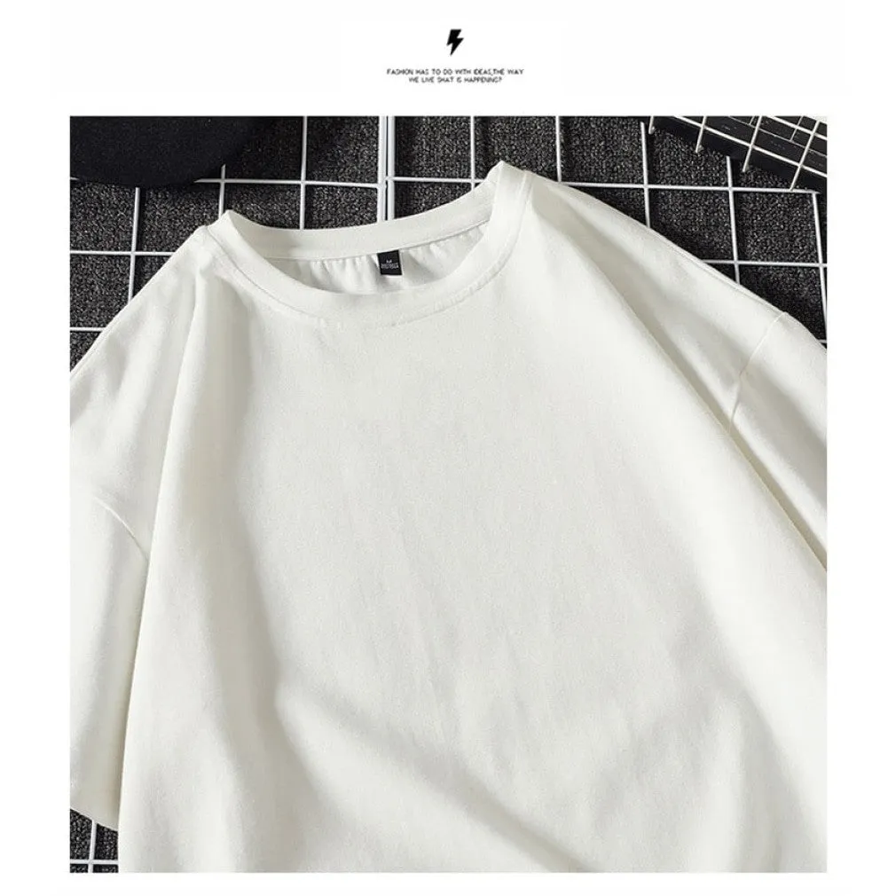 ContiNent 33 Summer Men's T Shirt Fashion Solid T Shirt Mens Oversized Hip Hop Short Sleeve Casual Cotton Mens Streetwear Top Tees