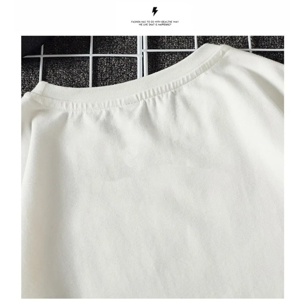 ContiNent 33 Summer Men's T Shirt Fashion Solid T Shirt Mens Oversized Hip Hop Short Sleeve Casual Cotton Mens Streetwear Top Tees