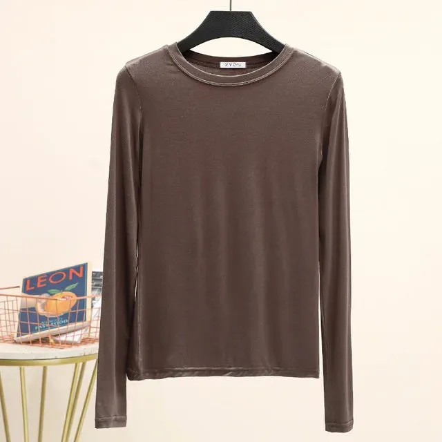 CosyChic Mock Neck Tee für Damen