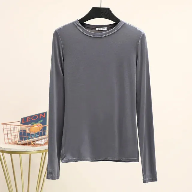 CosyChic Mock Neck Tee für Damen