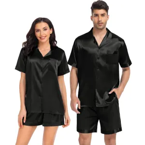 Couple Pajamas Set Short Mulberry Pure Matching Silk Pyjamas