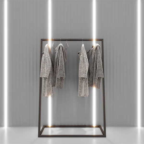 CR039 Garment Shop Display Clothes Hanging Rail Metal Rack