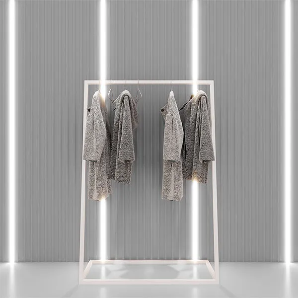CR039 Garment Shop Display Clothes Hanging Rail Metal Rack