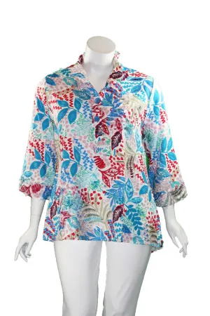 Cubism Plus Size Multi Henley Shirt 413-13567X-JM78