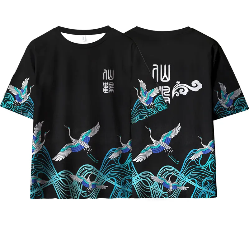 Dark Crane Shirt Pants Set (30% OFF)