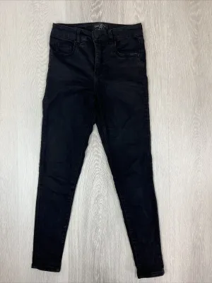 Decjuba Womens Skinny High Rise Black Denim Jeans Size 10