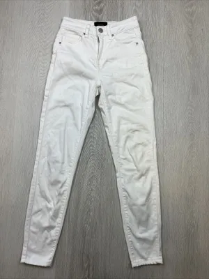 Decjuba Womens Skinny High Rise White Denim Jeans Size 6