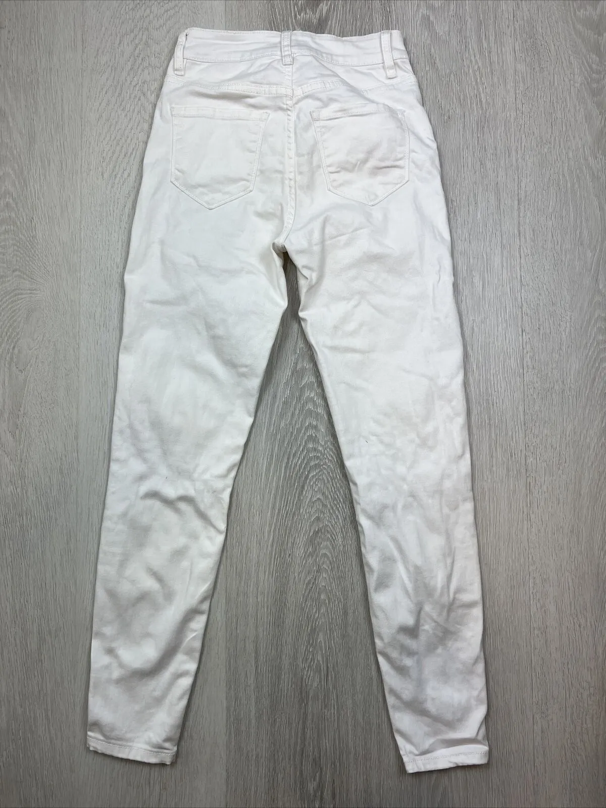 Decjuba Womens Skinny High Rise White Denim Jeans Size 6