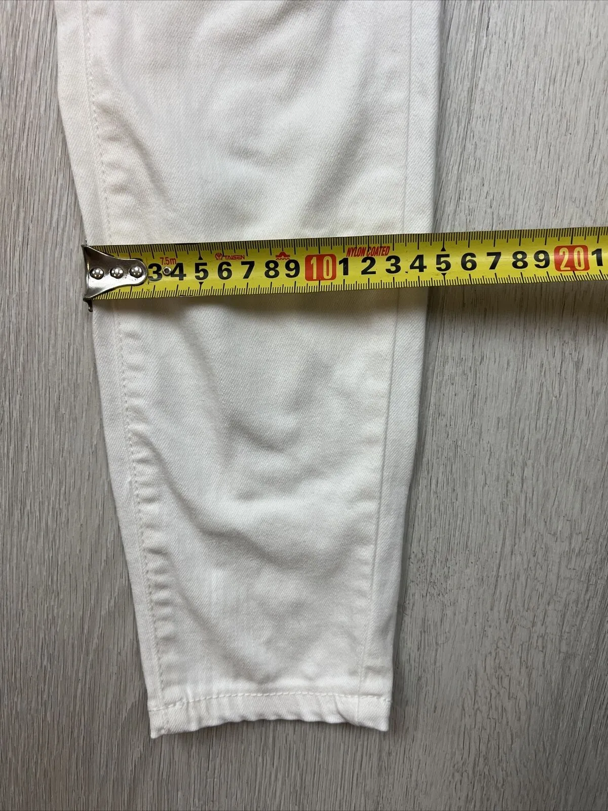 Decjuba Womens Skinny High Rise White Denim Jeans Size 6