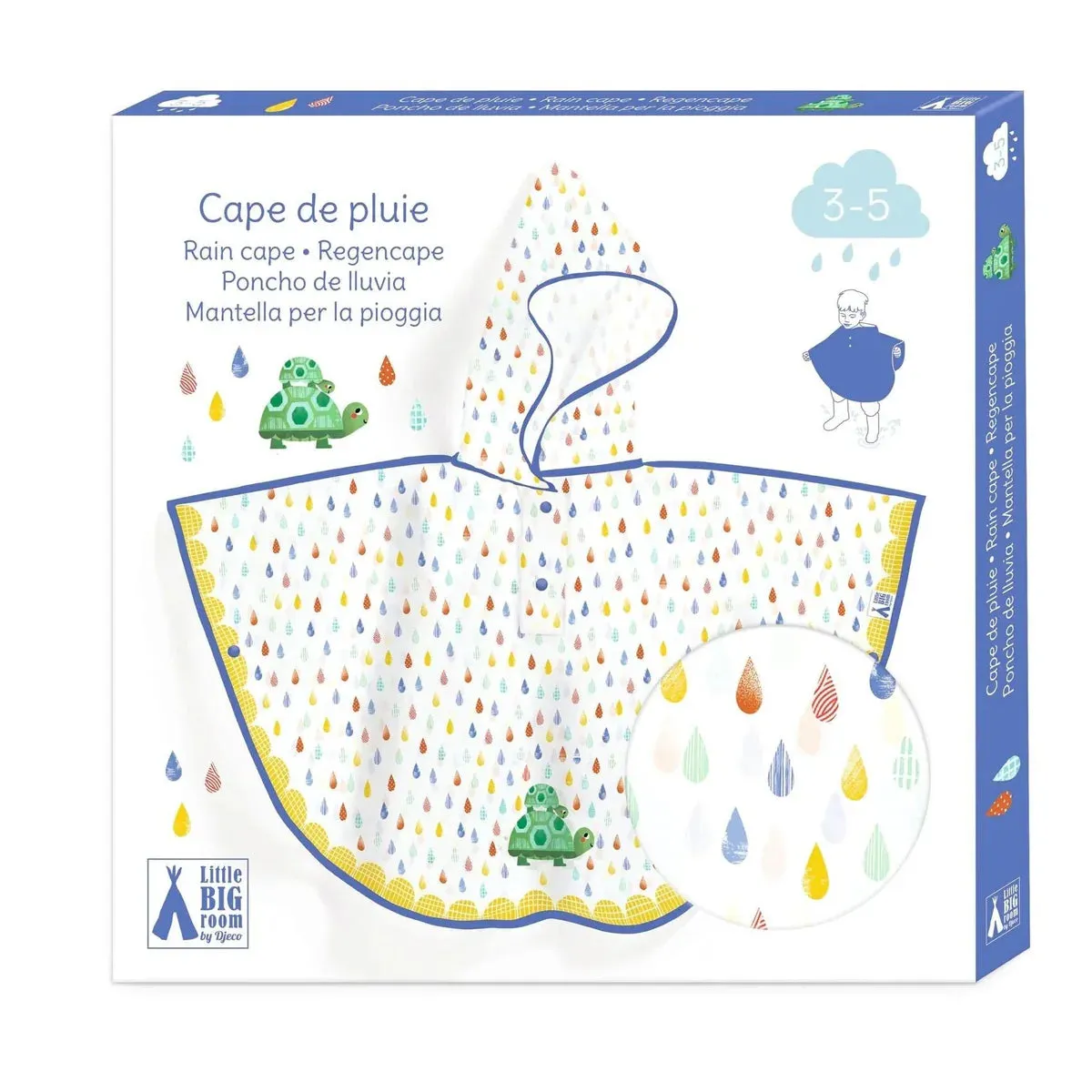 DJECO Cape de pluie - Rain Cape - Turtle